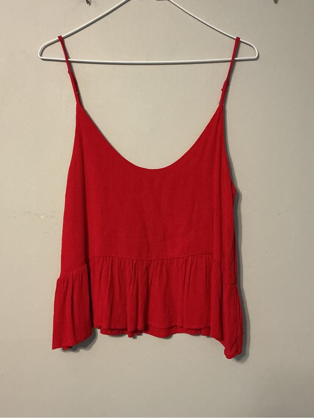 Streetwear Society Red Peplum Tank